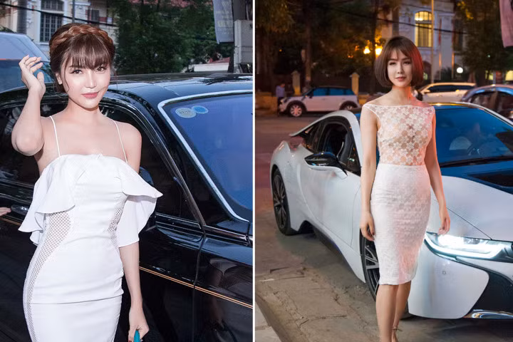 Diệp Lâm Anh, Ngọc Duyên "đọ" xế hộp tiền tỷ tại sự kiện