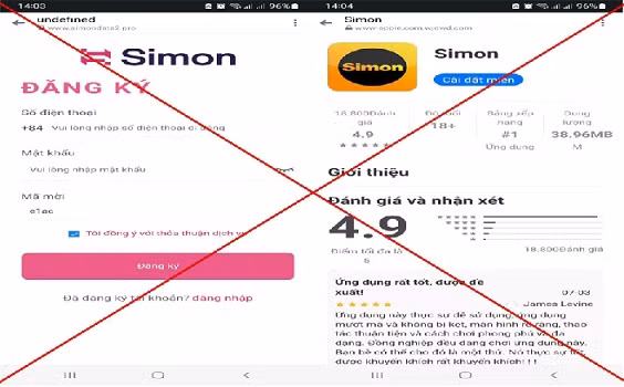 Ứng dụng khiến chị T. bị mất gần 1 tỷ đồng.