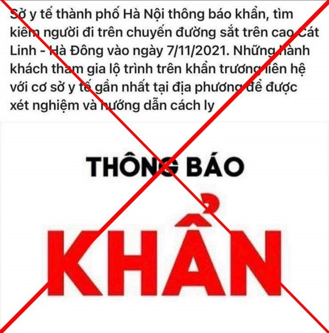 Thông tin thất thiệt được đăng tải trên mạng xã hội.