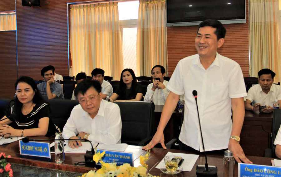 GS.TS Thái Văn Thành phát biểu tại buổi làm việc.