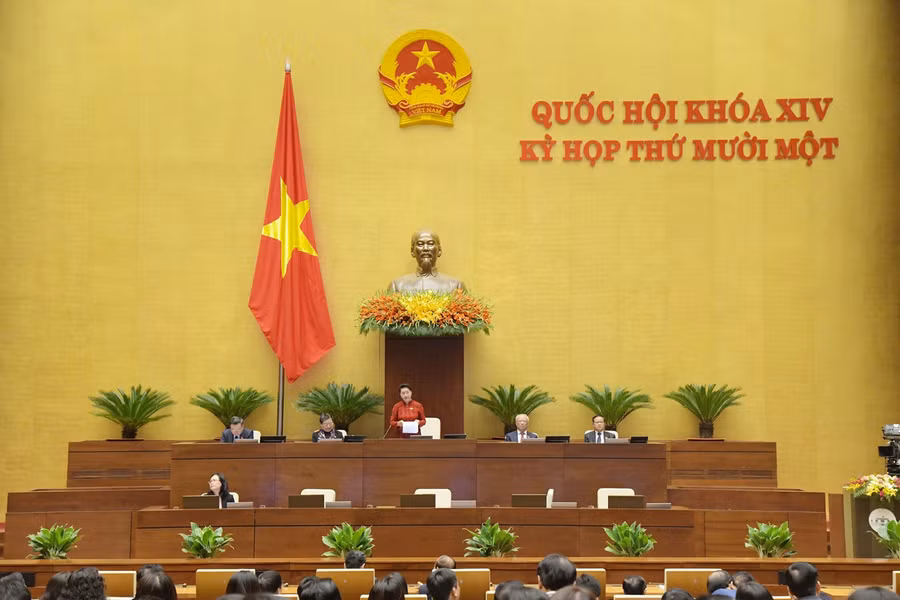 Toàn cảnh phiên làm việc sáng 26/3.