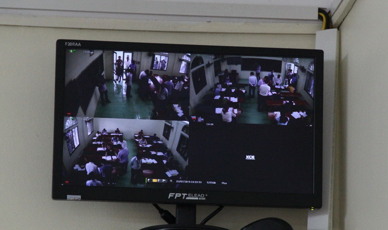 Hệ thống camera phòng chấm thi hoạt động ổn định