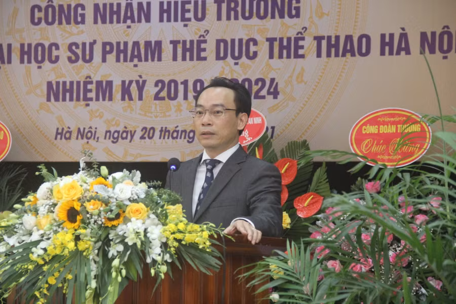 Thứ trưởng Hoàng Minh Sơn phát biểu tại buổi lễ