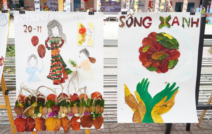 Bên cạnh việc tri ân thầy, cô giáo học sinh còn mong muốn mọi người chung tay gìn giữ môi trường.