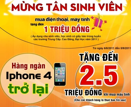 Hệ thống siêu thị Viettel ưu đãi lớn mừng tân sinh viên