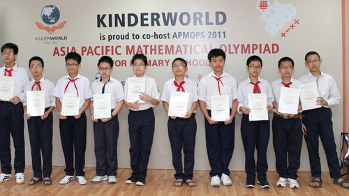 10 em học sinh xuất sắc nhất Vòng 1 Kỳ thi APMOPS 2011