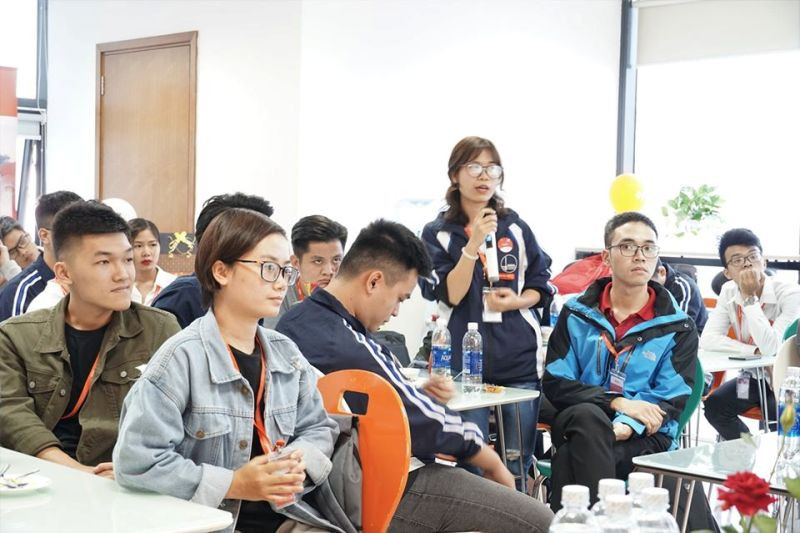 Các bạn SV hỏi về cơ hội việc làm với đại diện doanh nghiệp Các bạn SV hỏi về cơ hội việc làm với đại diện doanh nghiệp