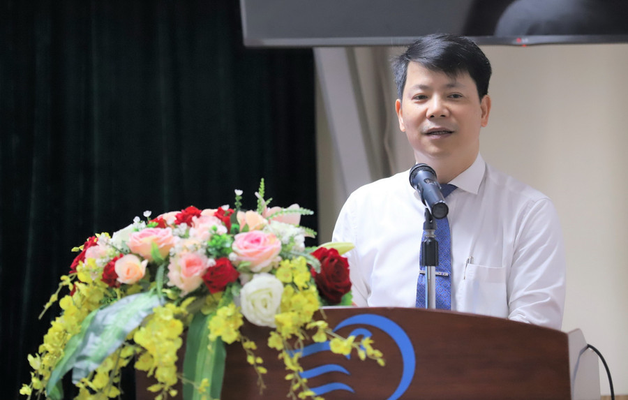 PGS.TS Trần Quang Tiến phát biểu tại buổi lễ.