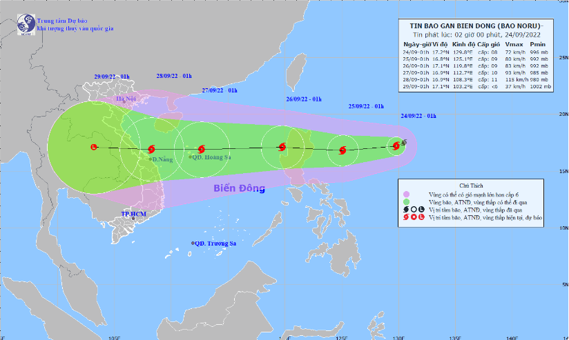 Hình ảnh về cơn bão Noru.