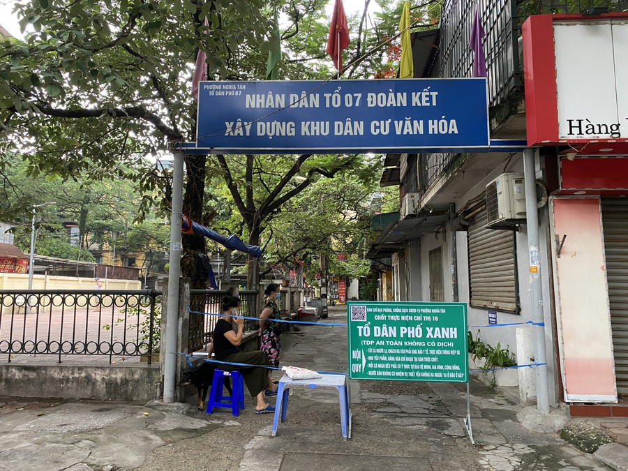 Các chốt được đặt trên trục đường chính, tại chợ và các khu dân cư không có dịch Covid-19.