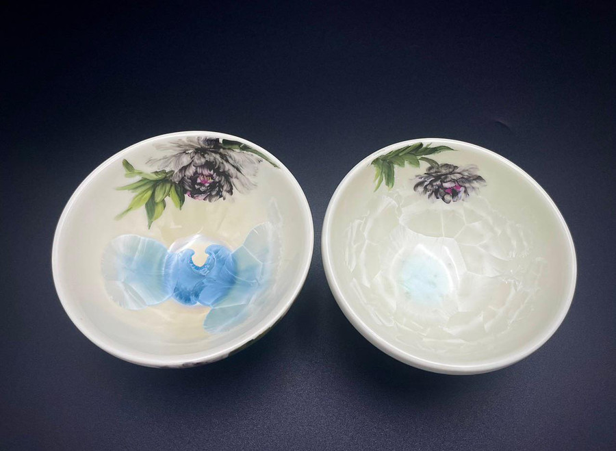 Tác phẩm cặp chép phu thê –Bộ sưu tập "Hoa mẫu đơn đen". Tác phẩm cặp chép phu thê –Bộ sưu tập "Hoa mẫu đơn đen".