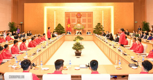 Buổi gặp mặt ấm cúng tại Trụ sở Chính phủ. Ảnh: VGP Buổi gặp mặt ấm cúng tại Trụ sở Chính phủ. Ảnh: VGP