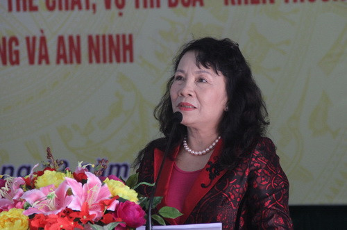 Thứ trưởng Nguyễn Thị Nghĩa phát biểu tại buổi tập huấn