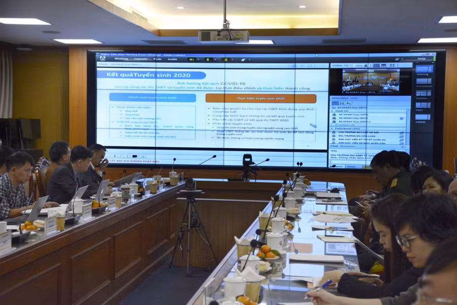 Toàn cảnh hội nghị trực tuyến