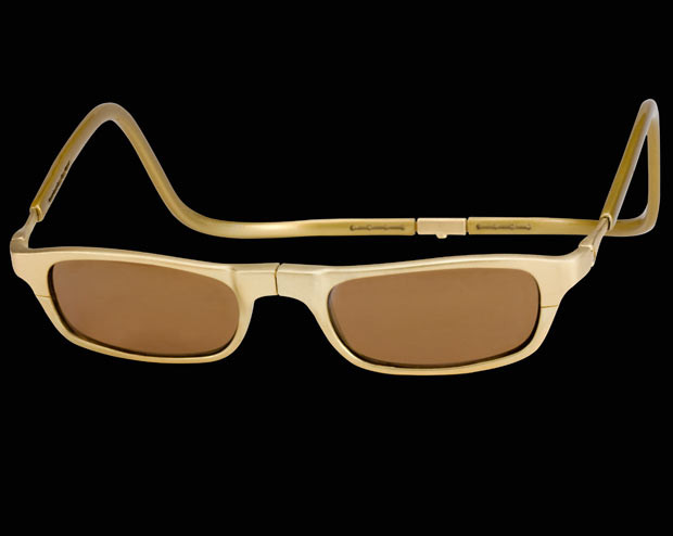 How about a pair of solid 18K gold spectacles? At an eye-watering £50,000, these 18K solid gold reading glasses are the most expensive on the plane . CliC Gold spokesman, Ron Lando, said: 