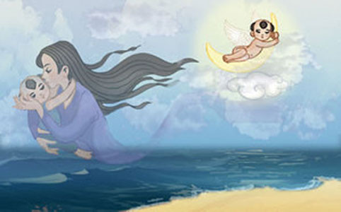 Tình mẫu tử thiêng liêng qua bài thơ &quot;Mây và Sóng&quot; của R. Tagore
