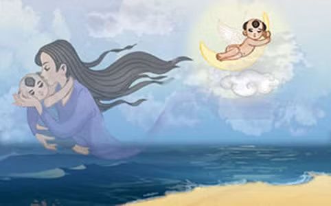 Tình mẫu tử thiêng liêng qua bài thơ "Mây và Sóng" của R. Tagore