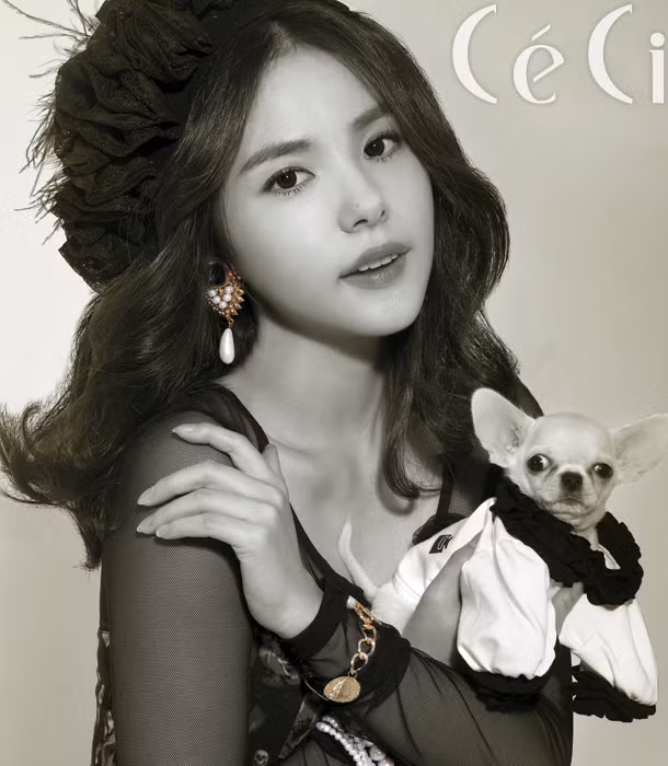 Sao Hàn thể hiện tình yêu với thú cưng ảnh 6 Min Hyo Rin