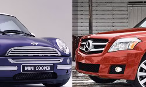 Image: Mini Cooper, Mercedes-Benz GLK