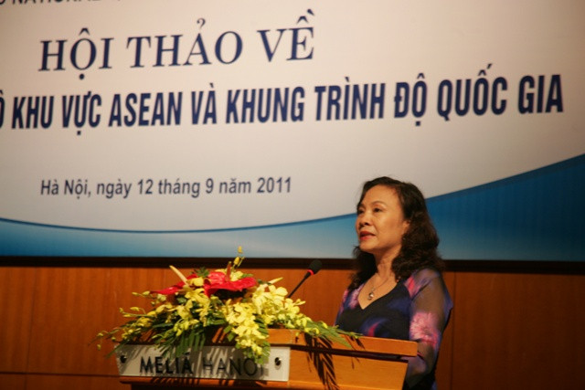 Thúc đẩy xây dựng Khung trình độ quốc gia và khung trình độ khu vực ASEAN ảnh 1 Thứ trưởng Nguyễn Thị Nghĩa phát biểu khai mạc Hội nghị