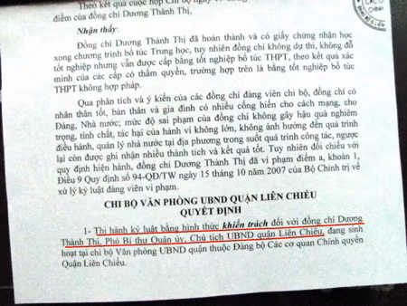 Xử lý kỷ luật kiểu "đánh bùn sang ao"