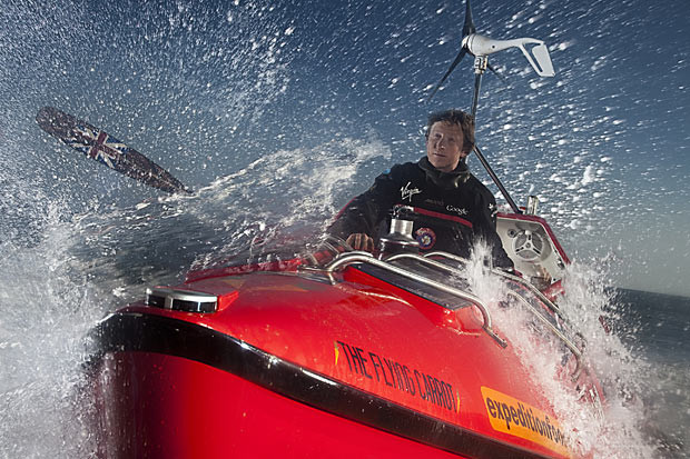 Youngest person to row across any ocean solo (male): The youngest male rower to cross any ocean single-handed is Oliver Hicks (UK, b. 3 December 1981) who rowed Miss Olive, Virgin Atlantic across the Atlantic West to East solo and unsupported between 27 May and 28 September 2005 aged 23 years 175 days at the start. He rowed from Atlantic Highlands, New Jersey, USA, to St Mary’s, Isles of Scilly, UK, in 123 days 22 hr 8 min to become the first person and the youngest person to row solo and unsupported across the Atlantic West to East from USA land to land. 