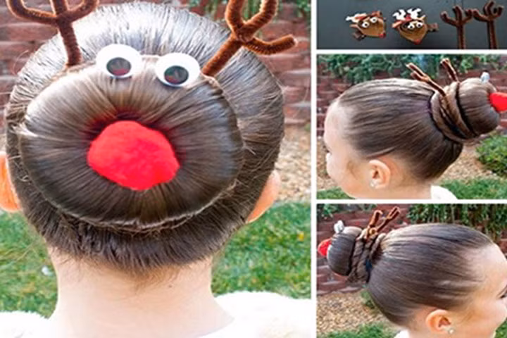 Những kiểu tóc cực đáng yêu cho bé mùa Giáng sinh