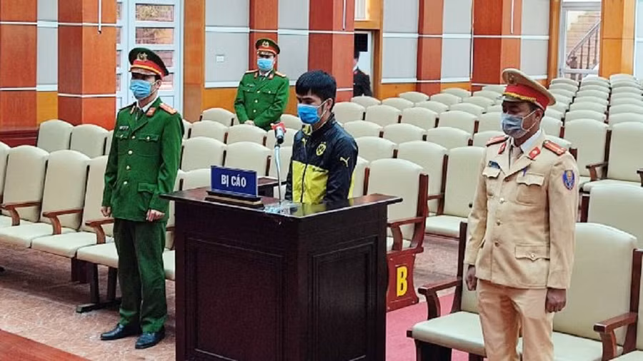 Bị cáo Vũ Văn Tập tại phiên tòa xét xử theo thủ tục rút gọn