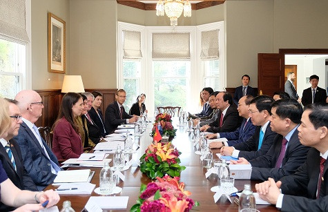Hội đàm Cấp cao Việt Nam-New Zealand. Ảnh: VGP Hội đàm Cấp cao Việt Nam-New Zealand. Ảnh: VGP