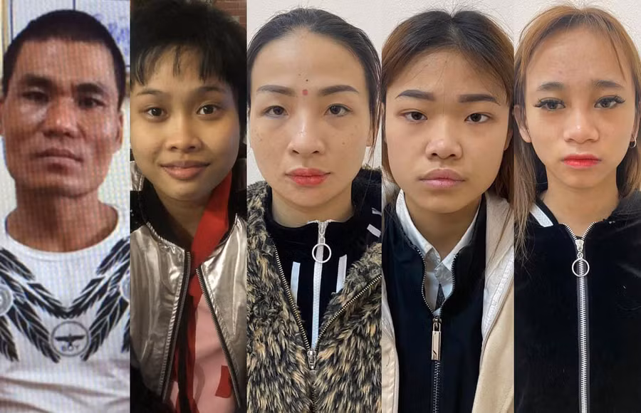 Các đối tượng bị cơ quan chức năng bắt giữ. Ảnh: Công an Hà Nội.