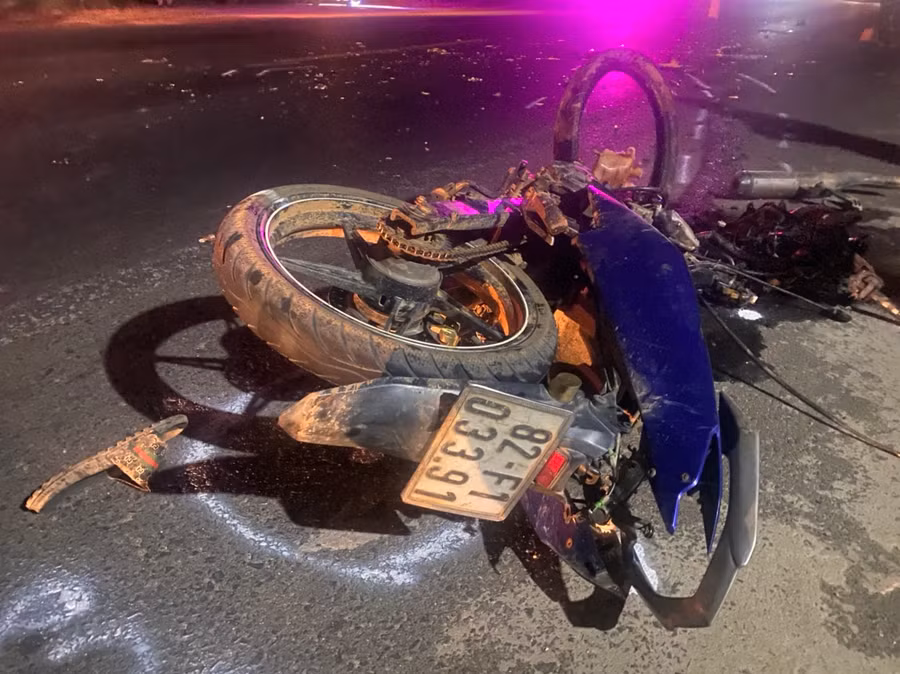 Hiện trường vụ tai nạn khiến 2 người tử vong.