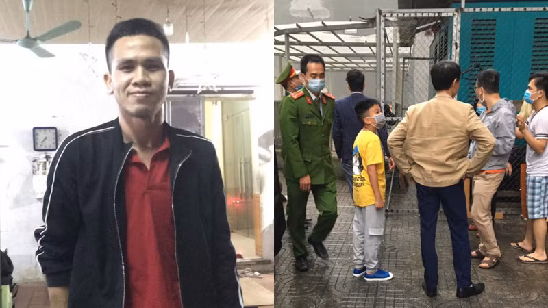 Anh Mạnh - người hùng cứu sống cháu bé trong gang tấc và nơi xảy ra vụ viêc. Ảnh: Dân Việt