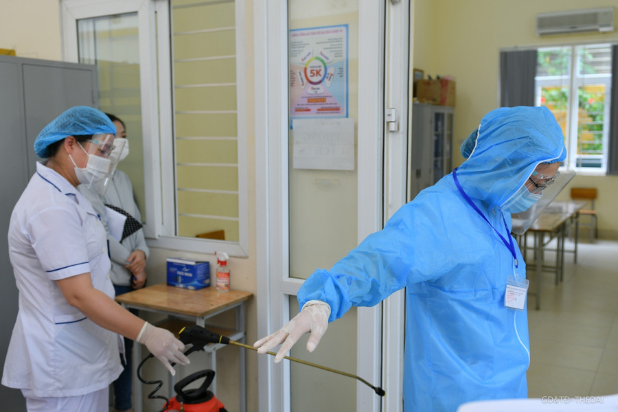 Hà Nội diễn tập phòng chống dịch Covid-19 cho kỳ thi lớp 10 THPT ảnh 14