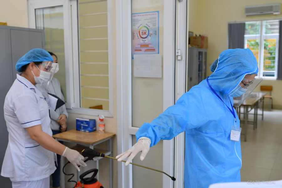 Hà Nội diễn tập phòng chống dịch Covid-19 cho kỳ thi lớp 10 THPT ảnh 14