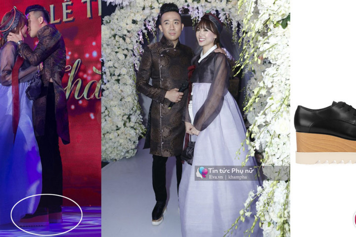 Trấn Thành phải đi giày cao 8cm của nữ để không bị Hari Won “dìm hàng“