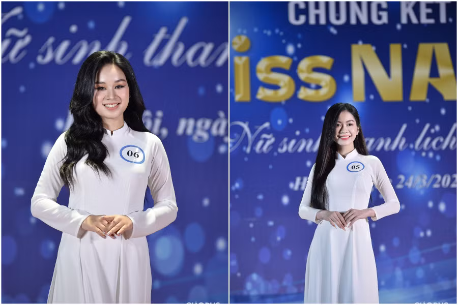 Phần thi áo dài của các thí sinh.