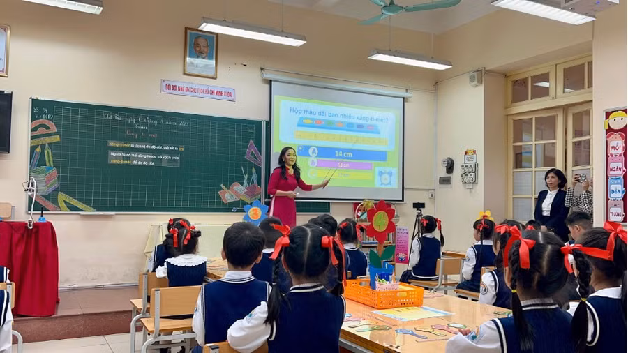 Tiết học Toán thú vị của cô giáo Nguyễn Thu Trang.