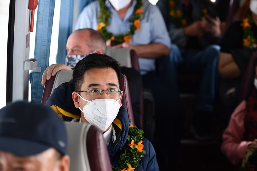 Một Việt kiều quốc tịch Đức trên chuyến bay từ Seoul đến Đà Nẵng.