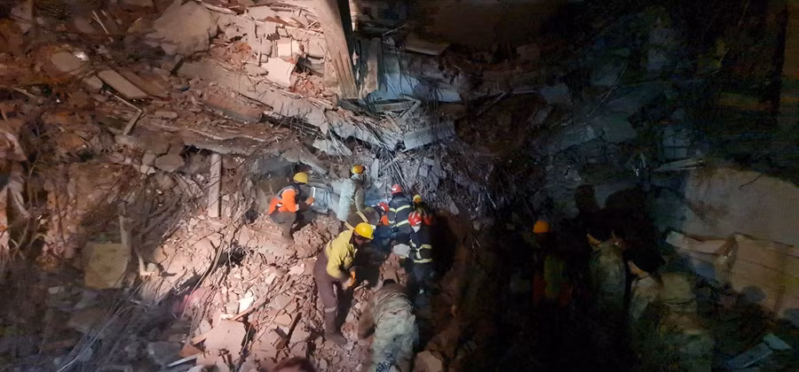 Hiện trường nơi Đội cứu nạn cứu hộ Việt Nam được phân công tham gia giải cứu nạn nhân. Hiện trường nơi Đội cứu nạn cứu hộ Việt Nam được phân công tham gia giải cứu nạn nhân.