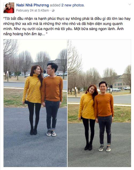 Trường Giang và Nhã Phương diện đồ đôi, tình tứ ở Mỹ - Ảnh 3 Truong Giang va Nha Phuong dien do doi, tinh tu o My - Anh 3