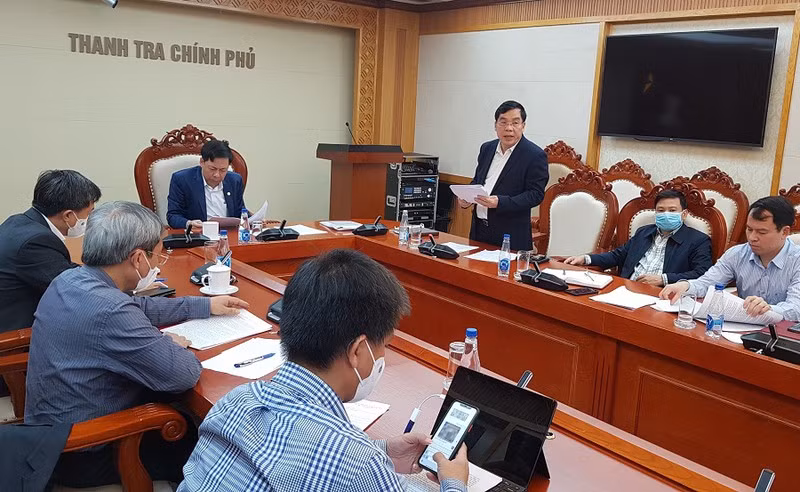 Thanh tra Chính phủ thông báo kết luận thanh tra việc sử dụng quỹ bảo hiểm y tế; mua sắm trang thiết bị y tế và vật tư tiêu hao; đấu thầu thuốc chữa bệnh giai đoạn từ 2014-2018 tại Bộ Y tế. Ảnh: N.N.