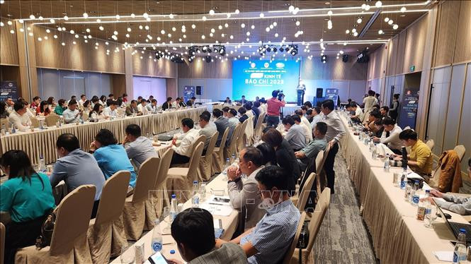 Nhiều đại biểu là lãnh đạo các cơ quan báo chí tham dự Diễn đàn. Ảnh: TTXVN.