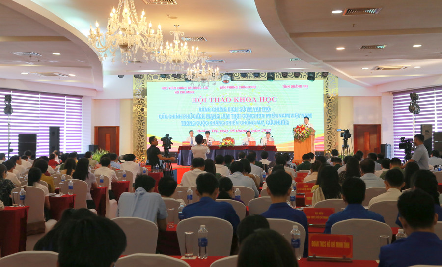 Hội thảo được tổ chức nhân dịp kỷ niệm 50 năm ngày ra mắt Trụ sở Chính phủ Cách mạng lâm thời Cộng hòa miền Nam Việt Nam.