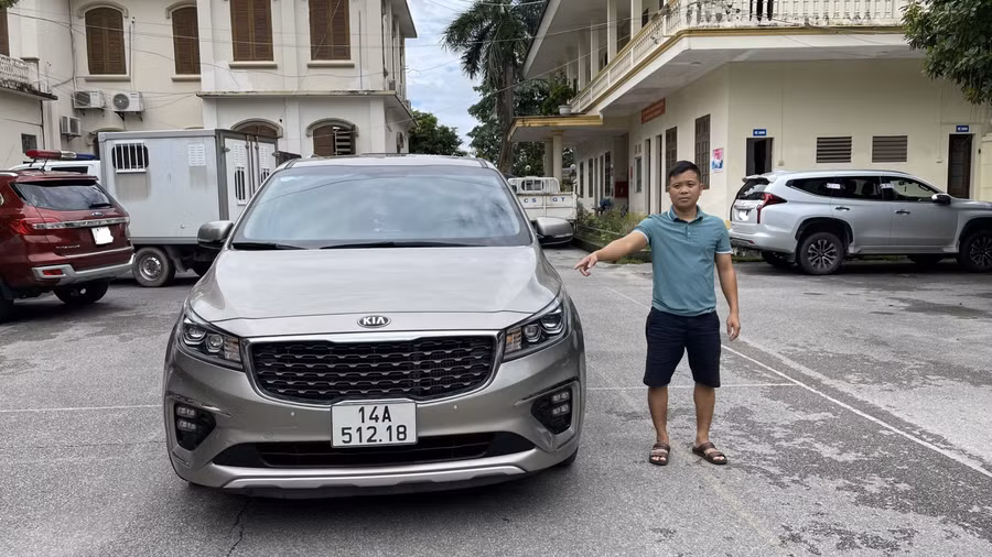 Đối tượng Lương Thanh Tùng cùng phương tiện gây ra sự việc.