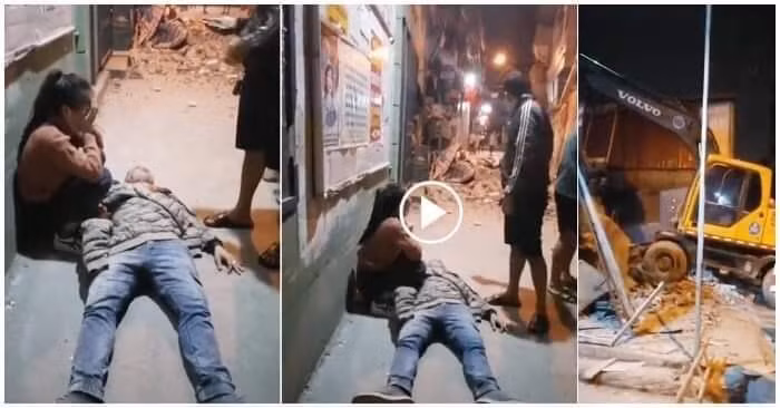 Hình ảnh được người dân ghi lại tại hiện trường vụ việc.