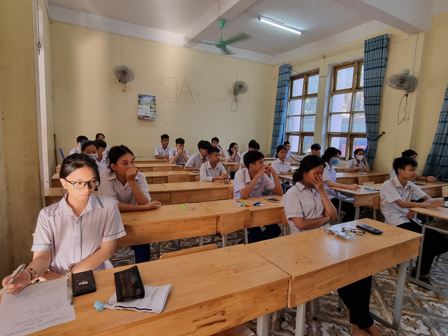 Thí sinh dự thi ở điểm thi THPT Lê Lợi. Thí sinh dự thi ở điểm thi THPT Lê Lợi.