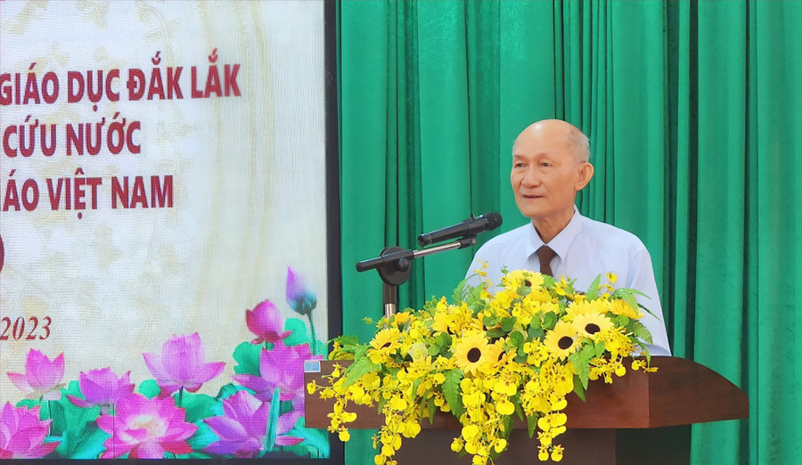 Ông Hà Ngọc Đào - nguyên Giám đốc Sở GD&ĐT, Chủ tịch Hội Cựu giáo chức tỉnh, Trưởng ban liên lạc giáo viên thời kỳ chống Mỹ cứu nước tỉnh Đắk Lắk. (Ảnh: Thành Tâm) Ông Hà Ngọc Đào - nguyên Giám đốc Sở GD&ĐT, Chủ tịch Hội Cựu giáo chức tỉnh, Trưởng ban liên lạc giáo viên thời kỳ chống Mỹ cứu nước tỉnh Đắk Lắk. (Ảnh: Thành Tâm)