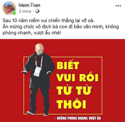 Trong niềm hân hoan không quên giữ an toàn. Trong niềm hân hoan không quên giữ an toàn.