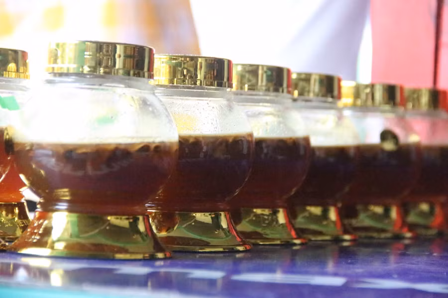 Sản phẩm sâm Ngọc Linh ngâm mật ong.