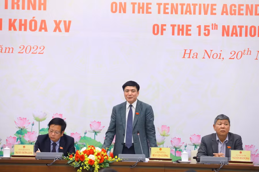 Tổng Thư ký, Chủ nhiệm Văn phòng Quốc hội Bùi Văn Cường thông tin về việc chuẩn bị cho Kỳ họp.